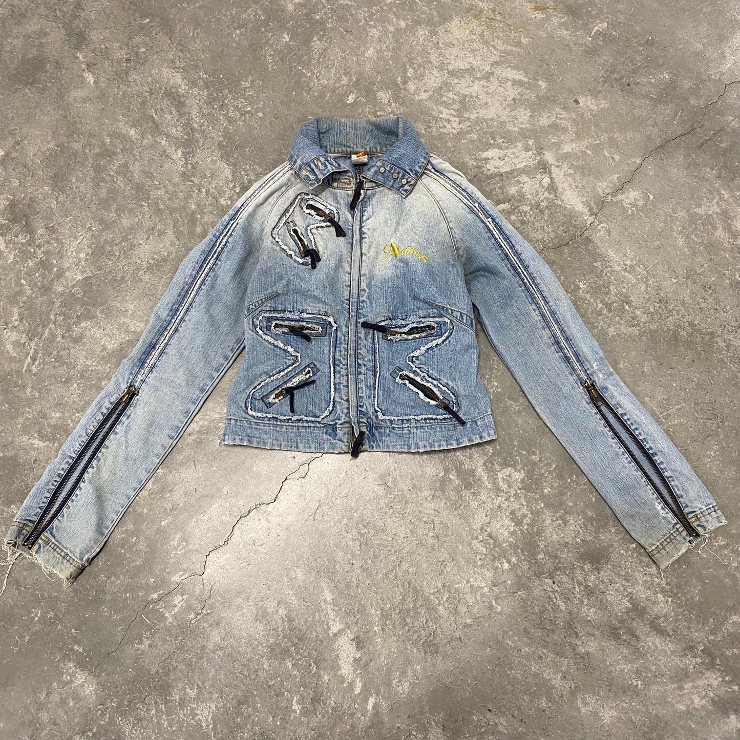 Y2k Distressed Denim Jacket