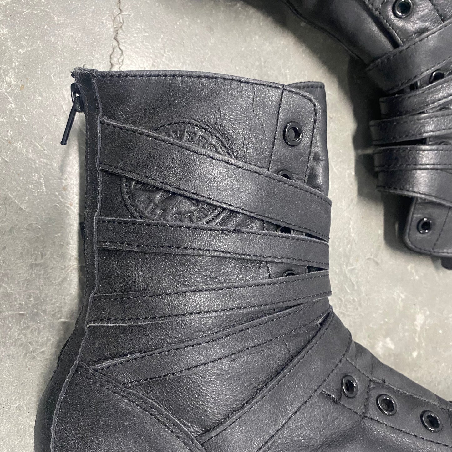 Black Belted Converse High Top  7 1/2 W