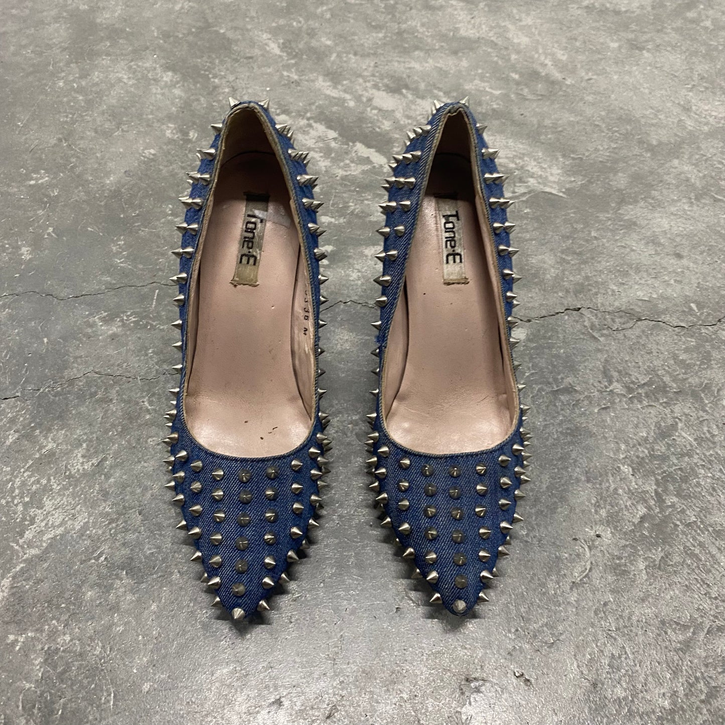 Vintage Denim Spike Heels Size 5.5W