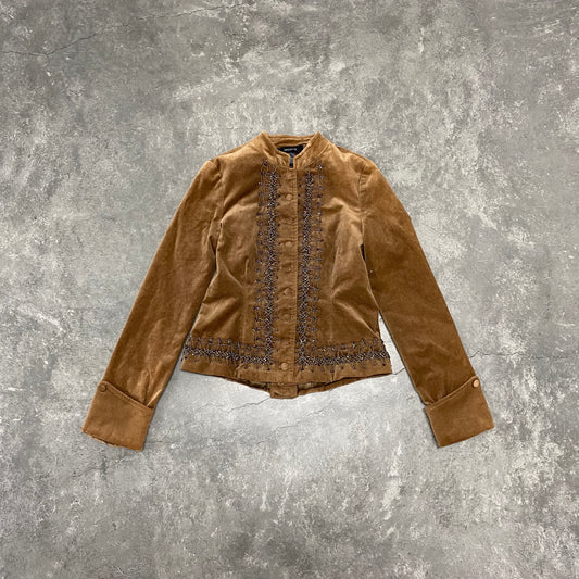 Vintage Brown Beaded Jacket