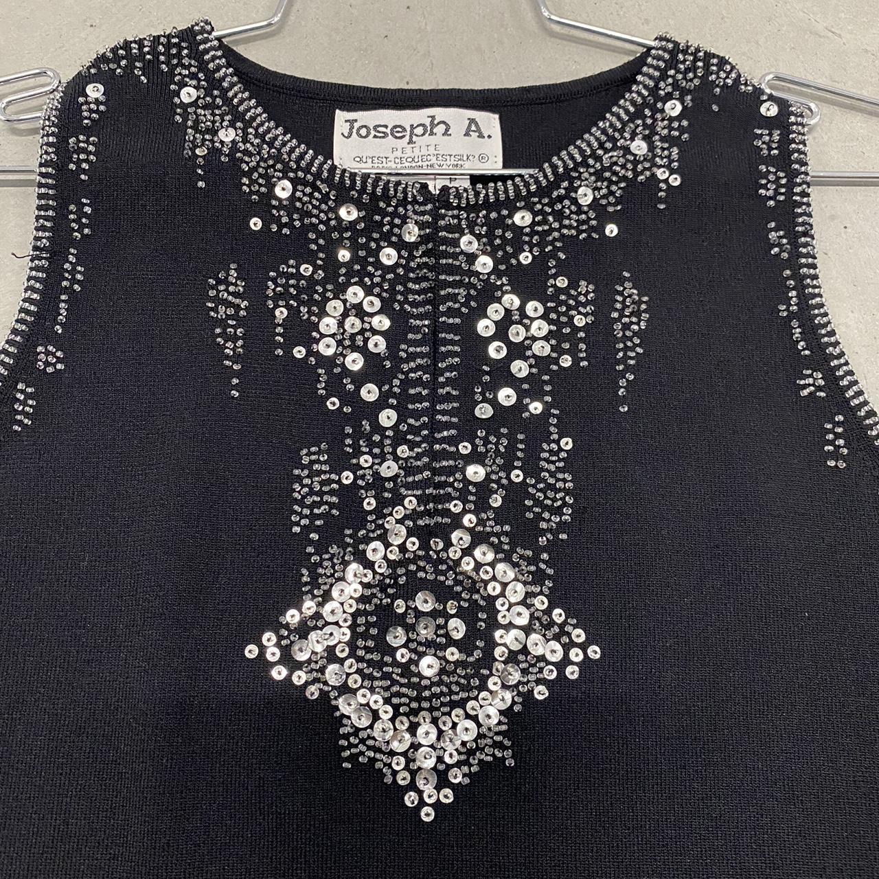 Black Vintage Knit Sequin Tank