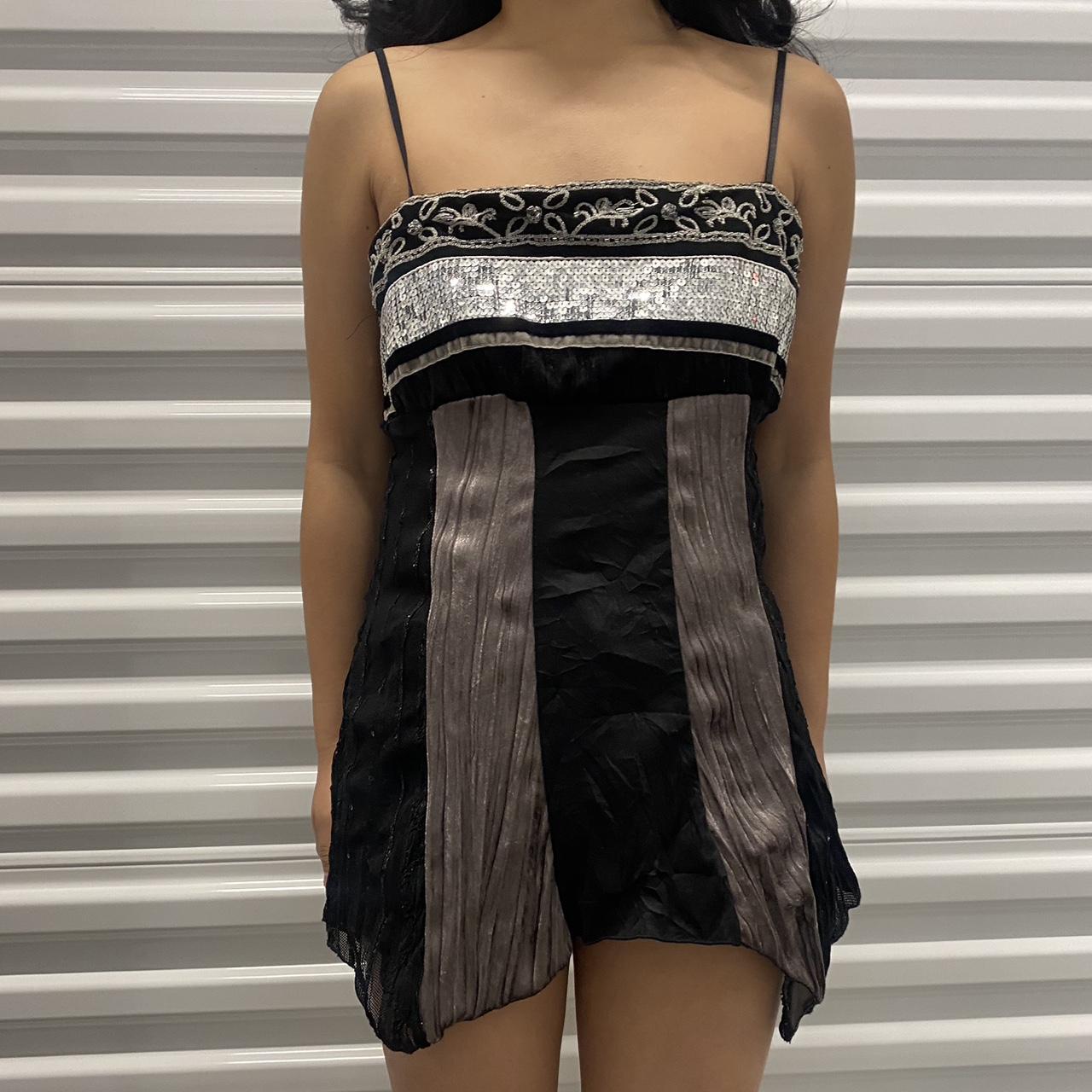 Fairycore Sequin Black Tank