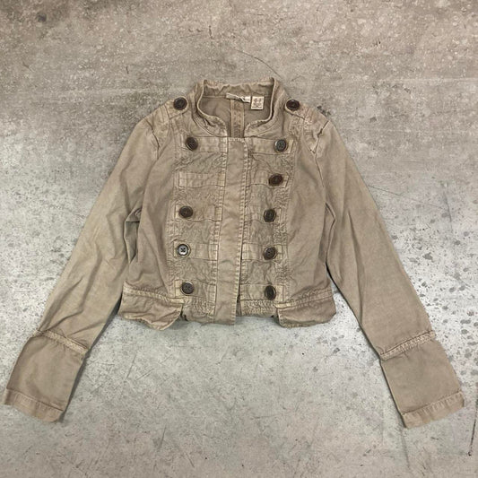 Tan  Military Style Jacket