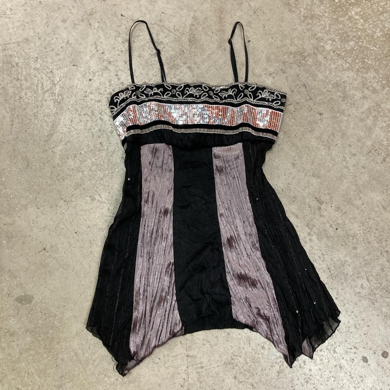 Fairycore Sequin Black Tank