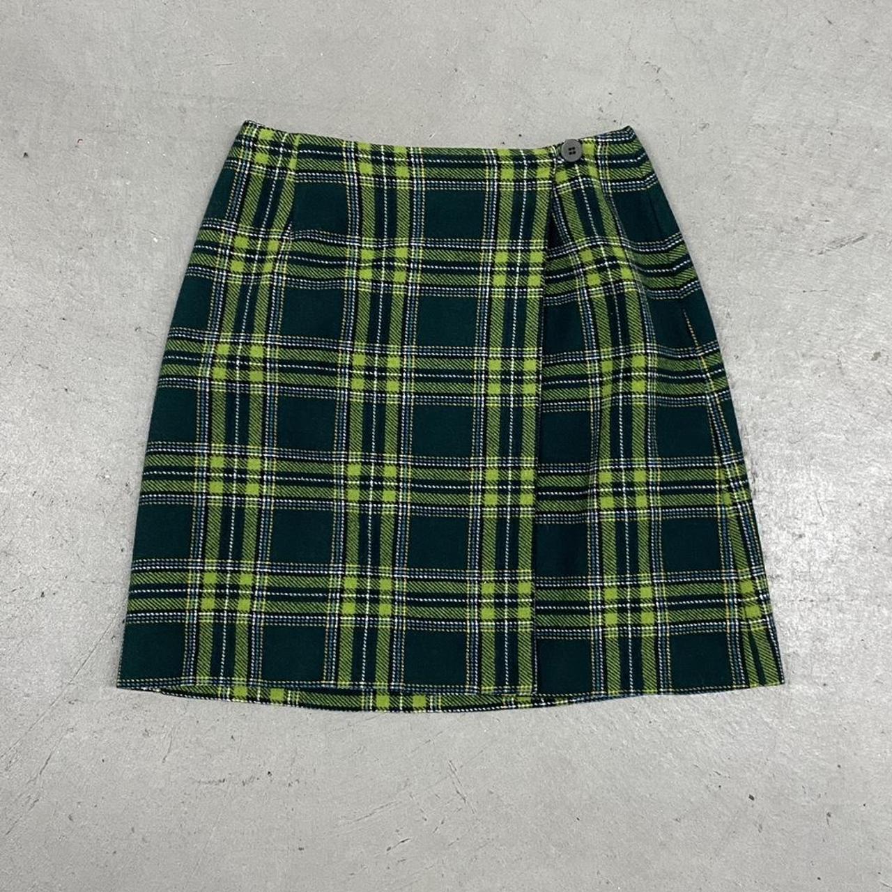 Green Plaid Skirt