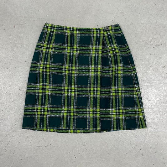 Green Plaid Skirt