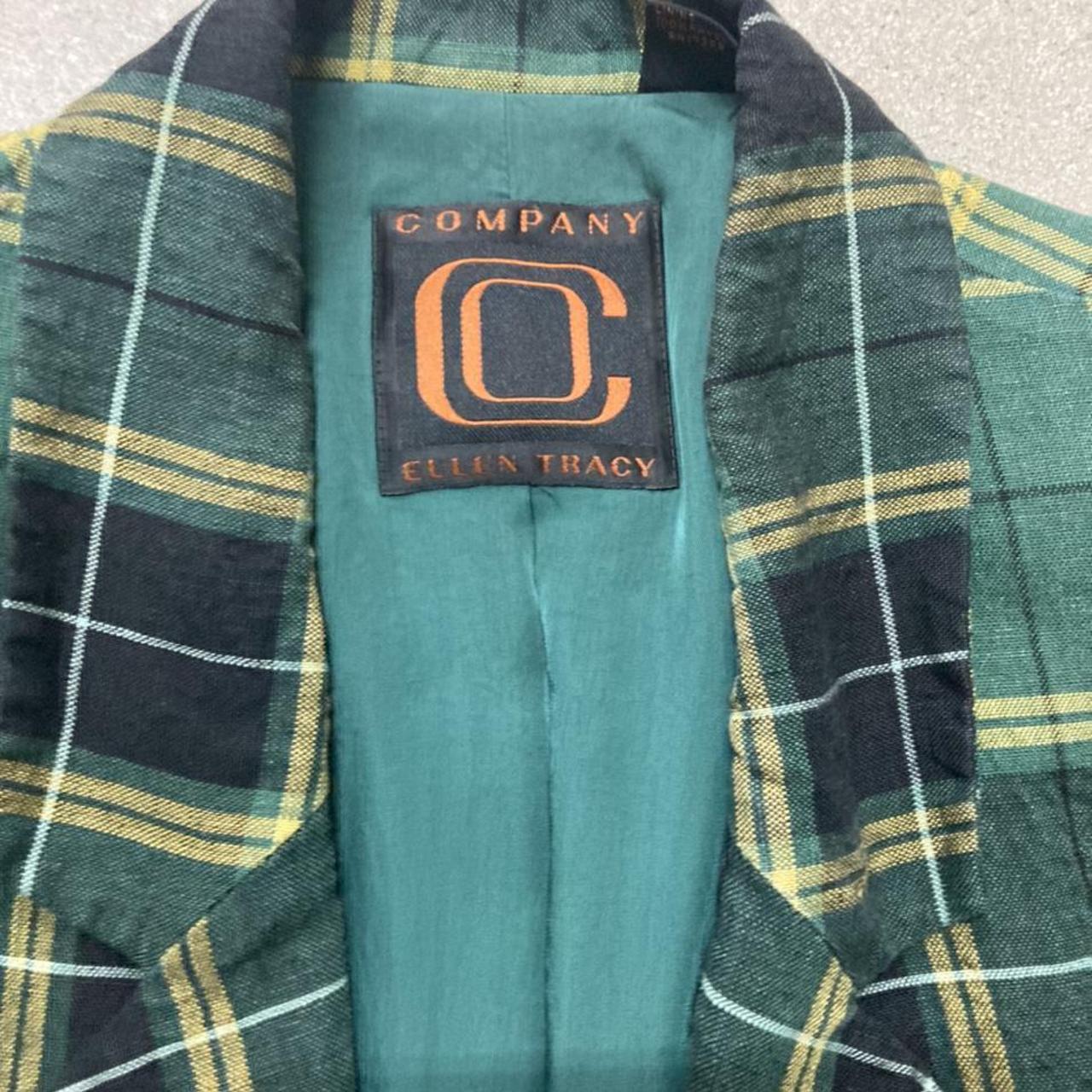 Green Plaid Oversized Blazer